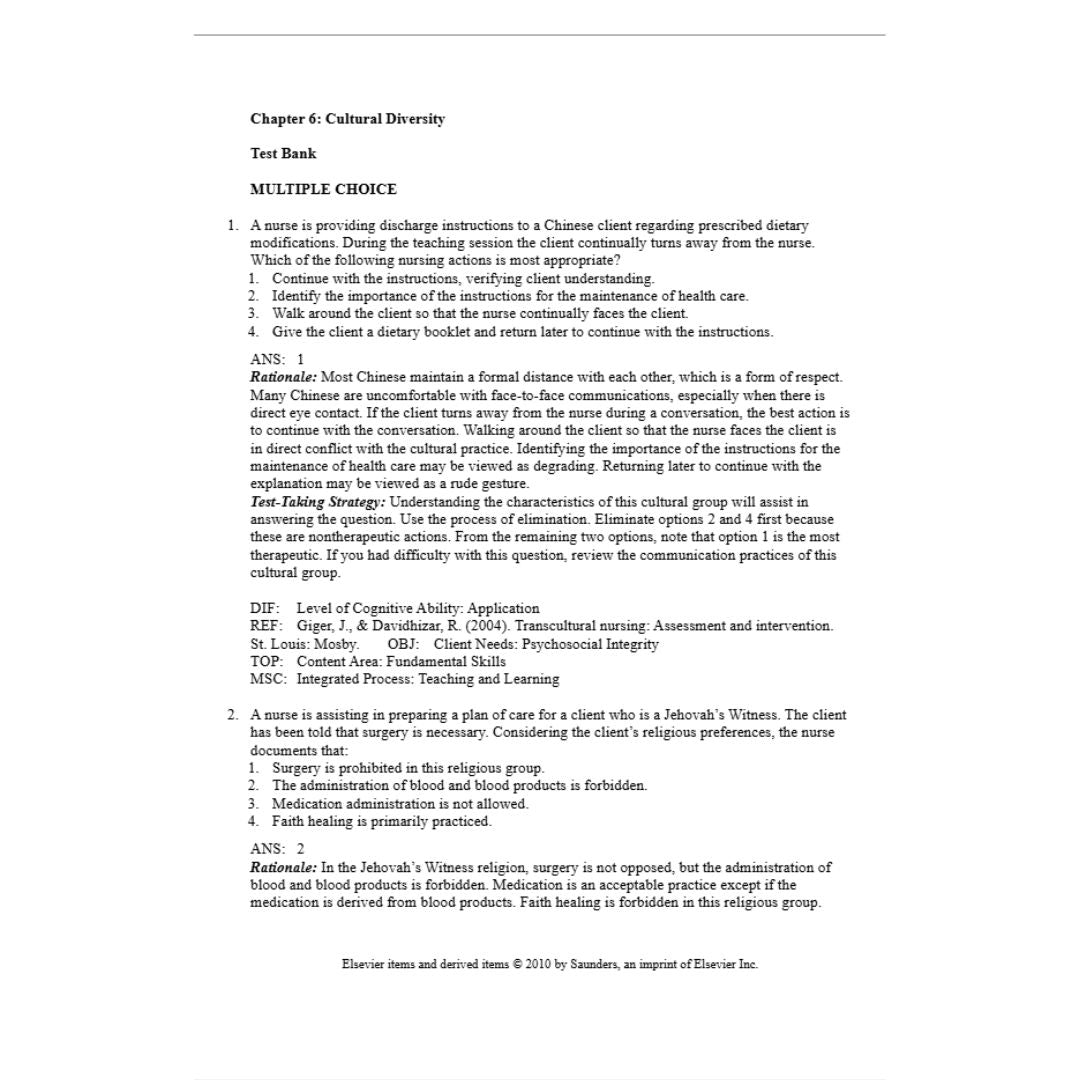 Test Bank For Saunders Comprehensive Review for the NCLEX-PN Examination 6th Edition By Silvestri-Exam Guide Bank