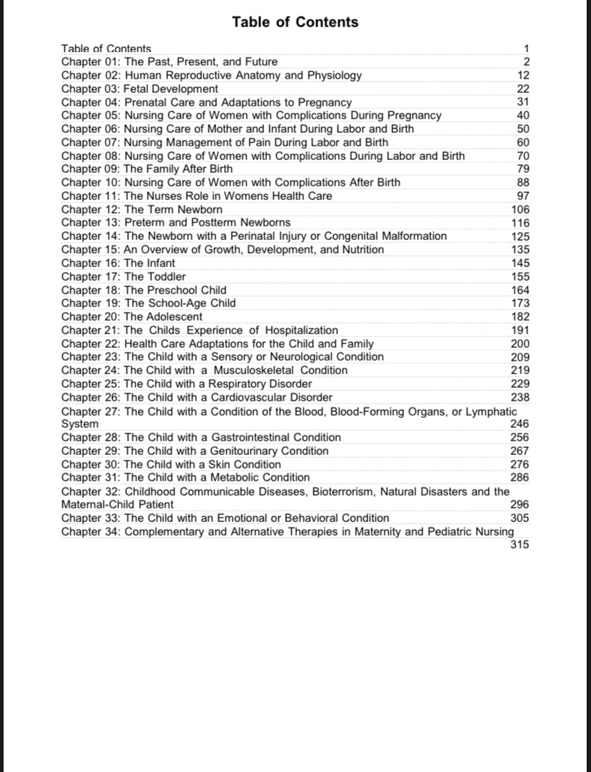 Test Bank - Introduction to Maternity and Pediatric Nursing 7th edition by Leifer-Exam Guide Bank