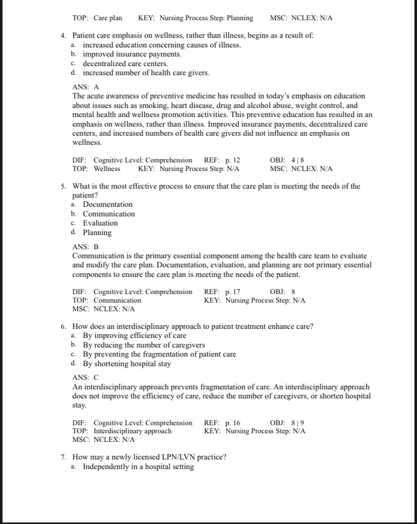 Test bank Foundation of Nursing, 9th Edition by Cooper-Exam Guide Bank