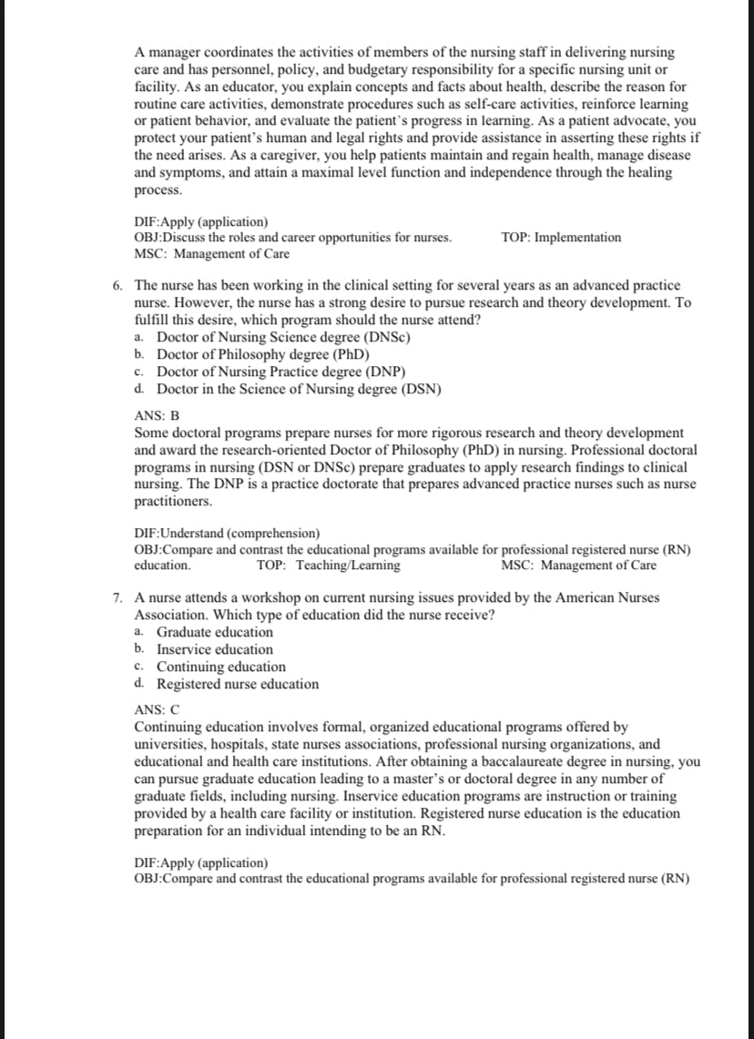 Test bank Fundamentals of Nursing 11th edition Potter-Exam Guide Bank