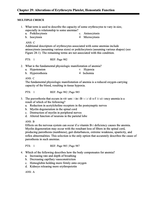 Test Bank Pathophysiology 9th Edition by McCance & Huether-Exam Guide Bank