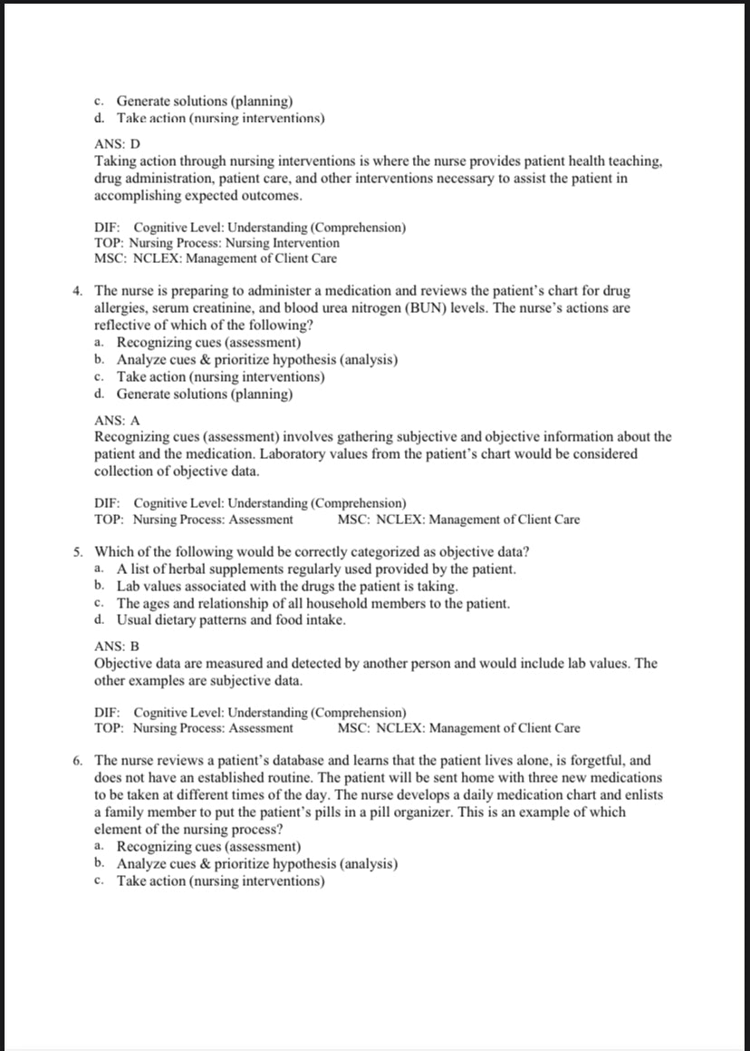 Test Bank Pharmacology A Patient-Centered Nursing Process Approach, 11th Edition by McCuistion-Exam Guide Bank