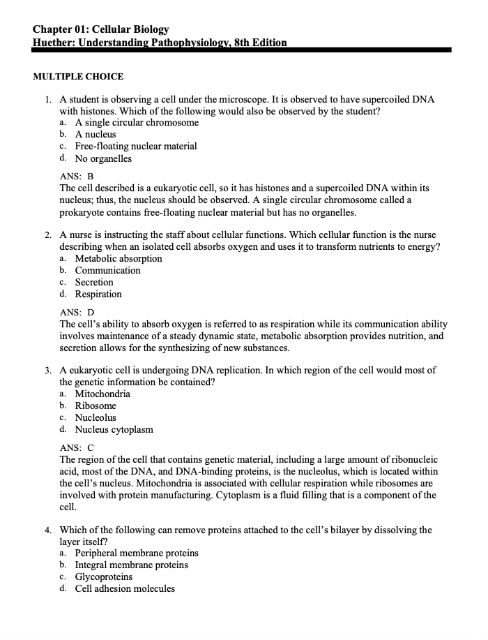 Test Bank Understanding Pathophysiology 8th by Huether and Kathryn McCance-Exam Guide Bank