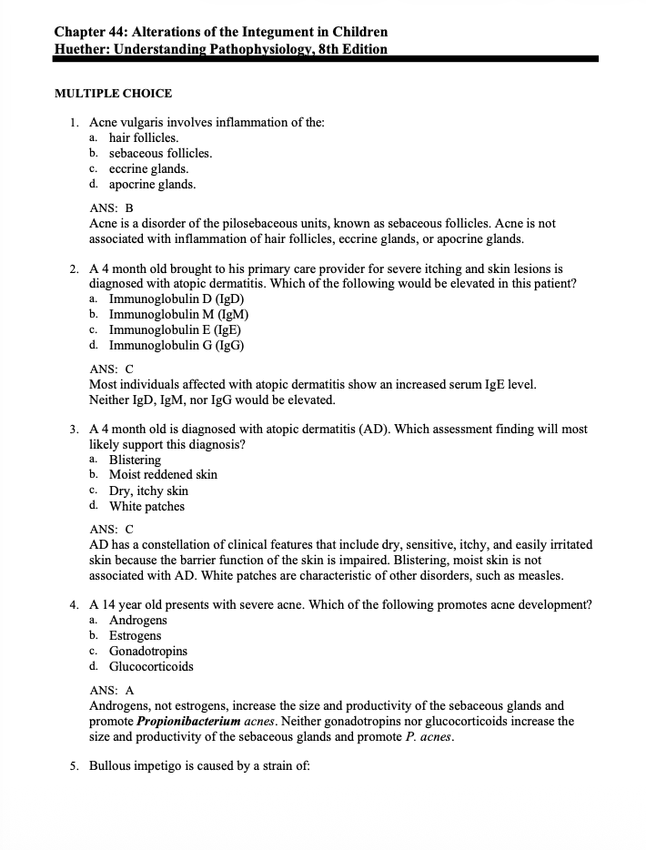 Test Bank Understanding Pathophysiology 8th by Huether and Kathryn McCance-Exam Guide Bank