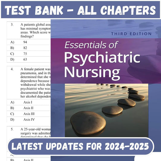 Test Bank for Essentials of Psychiatric Nursing 3rd Edition by Mary Ann Boyd-Exam Guide Bank