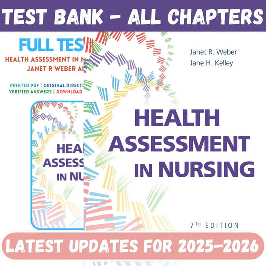 Test Bank for Health Assessment for Nursing Practice 7th Edition Janet R Weber
