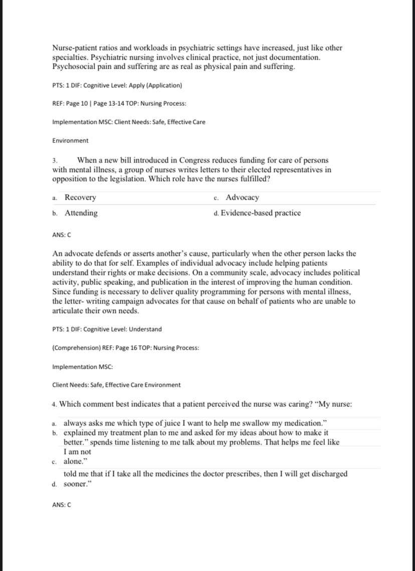 Test bank Foundations of Mental Health Care 8th Edition by Morrison-Valfre-Exam Guide Bank