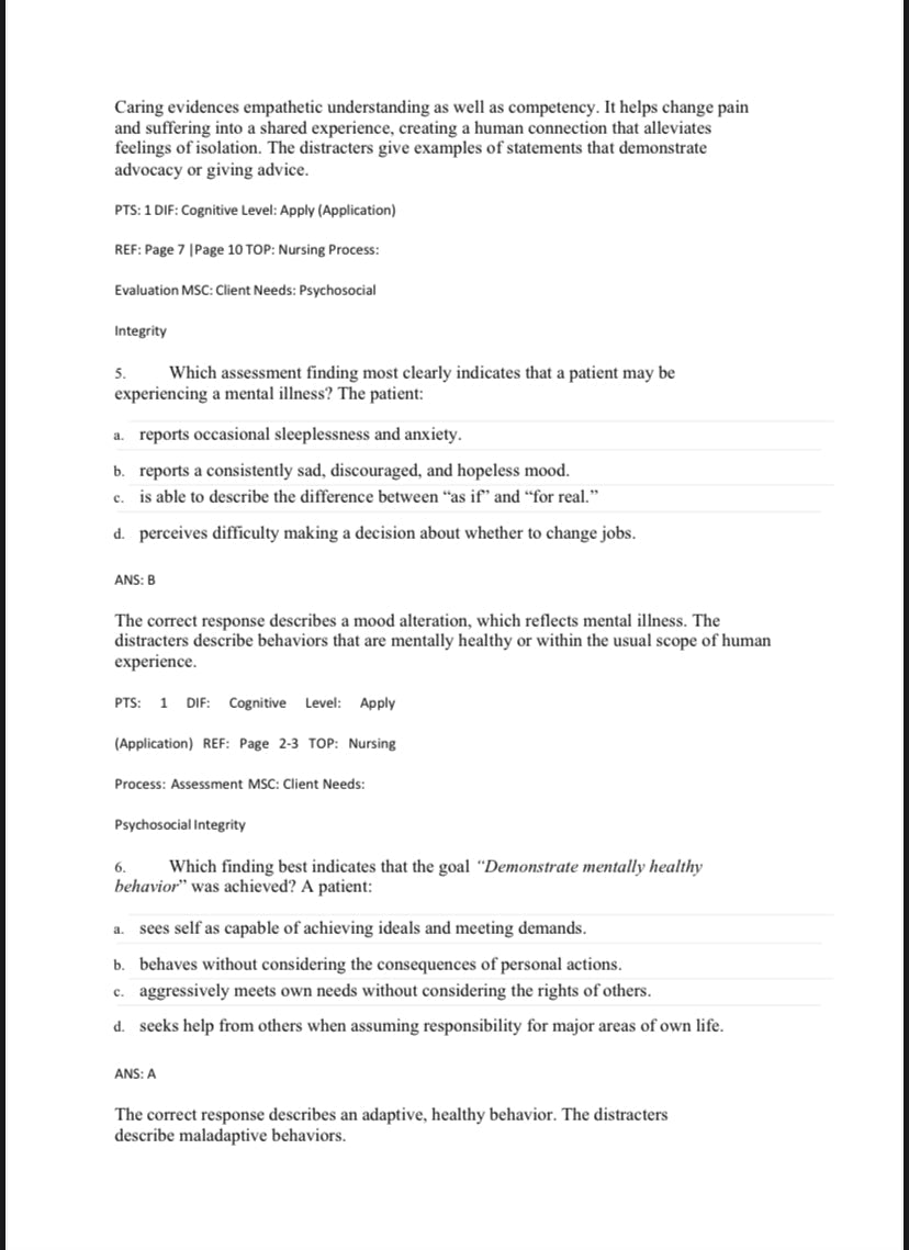 Test bank Foundations of Mental Health Care 8th Edition by Morrison-Valfre-Exam Guide Bank