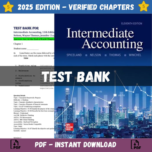 Test bank – Intermediate Accounting, 11th Edition (David Spiceland, 2022)-Exam Guide Bank