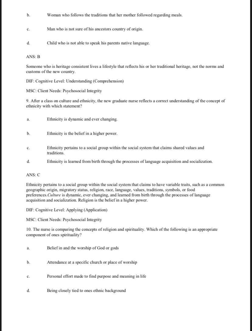 Test bank PHYSICAL EXAMINATION AND HEALTH ASSESSMENT 8TH EDITION by Jarvis-Exam Guide Bank