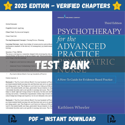 Test bank – Psychotherapy for the Advanced Practice Psychiatric Nurse 3rd Edition (Wheeler, 2021)-Exam Guide Bank